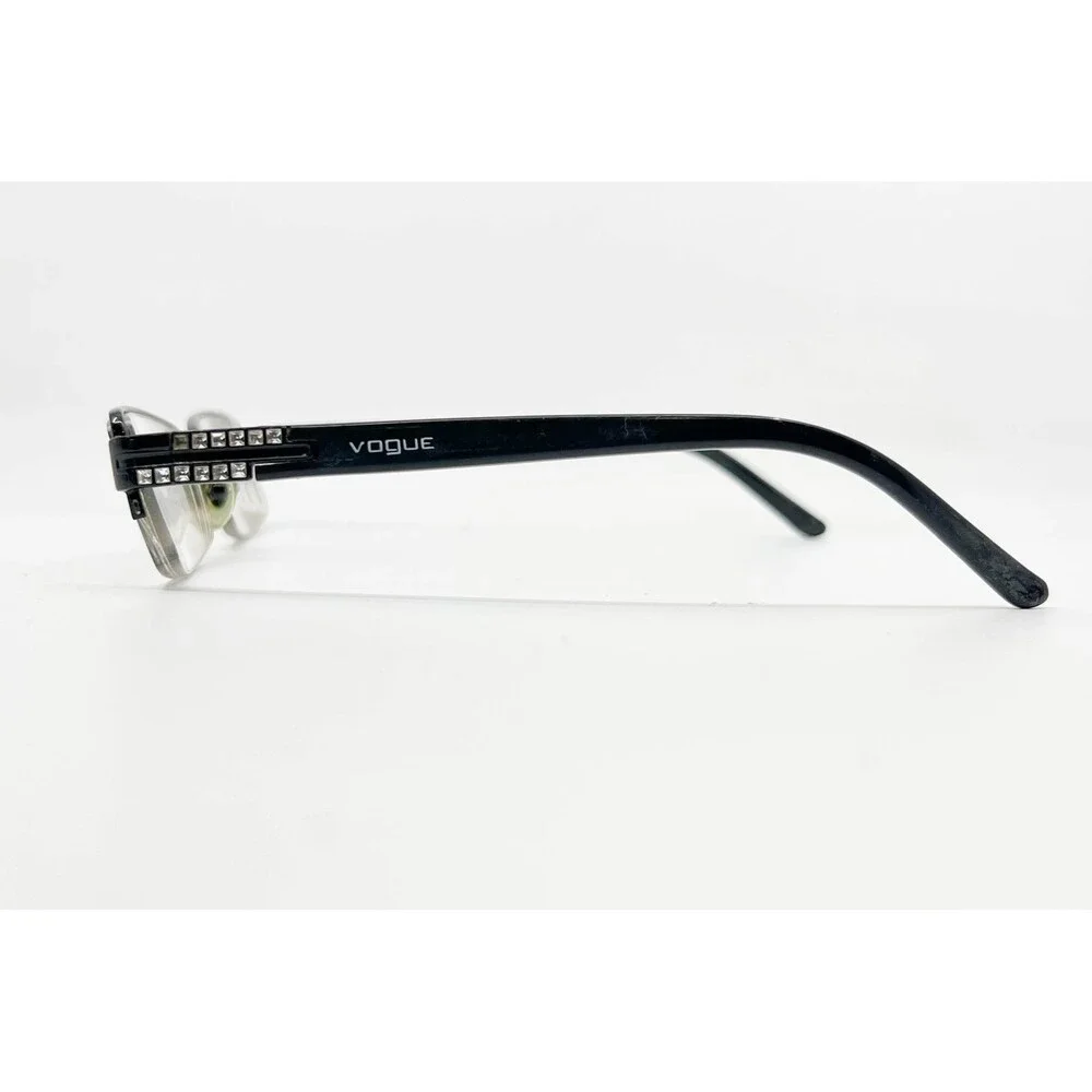 Vogue Eyeglasses Womens Black Rhinestone VO 3694-B 352 52-17-135 52mm